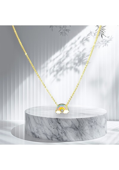 Feron Accessories 009 Kolye Gökkuşağı Gold