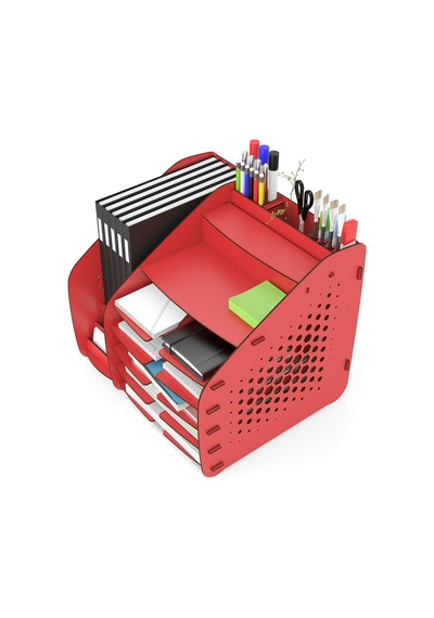 Fx-xl Modest - 6 Renk - A4 Evrak Rafı Masaüstü Organizer Kırmızı - 825756903 Kırmızı