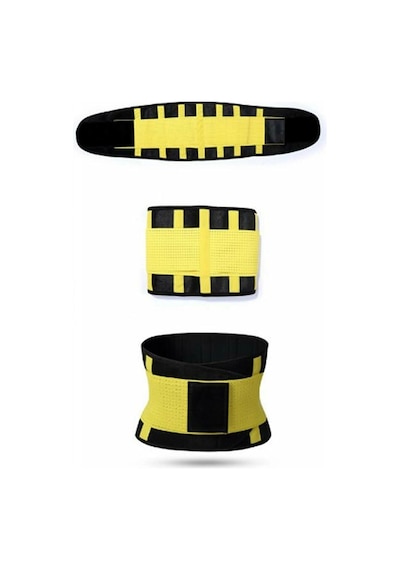 Zenvia Hot Belt Termal Sauna Kemer Unisex Terletme Korsesi Sarı-siyah Znv2026