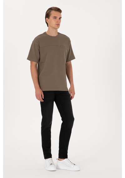 U.S. Polo Assn. Erkek Comfort Fit Vizon Bisiklet Yaka Tişört 50300125-VR052