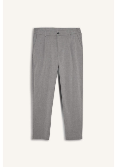 Defacto Tailored Regular Fit Kısa Paça Pantolon E9814ax25augr377 Gri