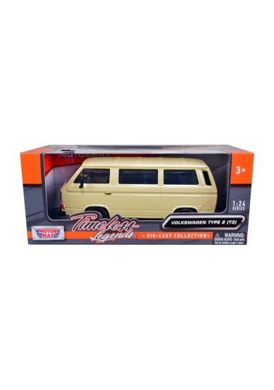 Motormax Volkswagen Type 2 T3 Van Beige "timeless Legends" Series 1/24 Model Araç