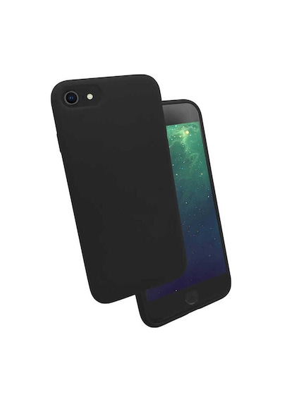 Apple Uyumlu iPhone 7 Kılıf Zore Silk Silikon Siyah