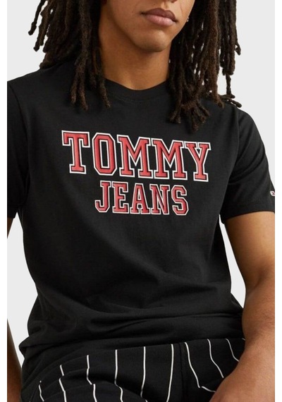 Tommy Jeans Erkek T Shirt DM0DM16405 BDS SİYAH Siyah