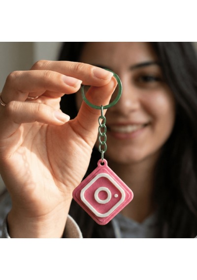Nfc Instagram Nfc Akıllı Anahtarlık - Hızlı Takipçi Kazanma Aracı Açık Pembe