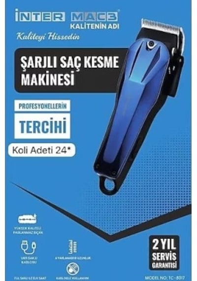 İnter Mac3 Şarjlı Saç Kesme Makinesi Tc-8017