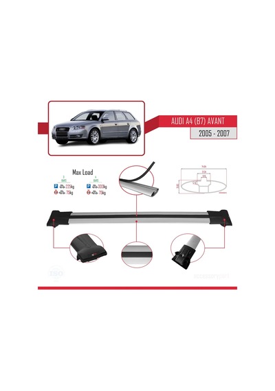 A4 B7 Avant 2005-2007 Arası İle Uyumlu Fly Model Ara Atkı Tavan