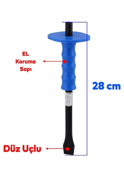 Düz Uç Korumalı Beton Murç Düz Keski Kırıcı -28cm
