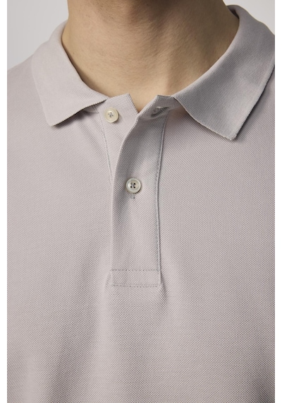 Tudors Erkek Slim Fit Dar Kesim Pamuklu Yumuşak Dokulu Serin Tutan Kumaş Düz Pike Gri Polo Yaka Tişört-30766-Gri