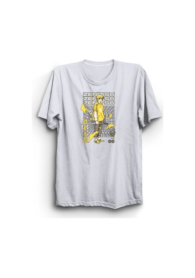 Stoned&Fame Demon Slayer Anime Baskılı Unisex T-shirt - Tarzınızı Yansıtın Beyaz