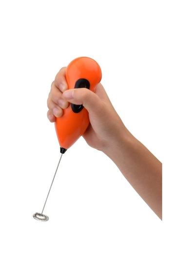 Mini Pilli Portatif Karıştırıcı Cappucino Maker Mikser - Renkli Çok Renkli