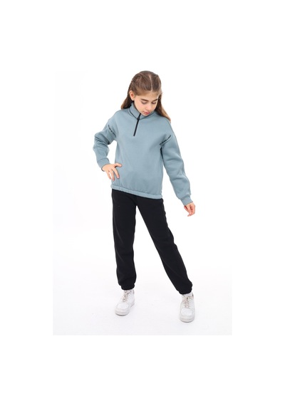 Toontoy Kids Toontoy Kız Çocuk 2'li Takım Baskılı Balıkçı Yaka Fermuarlı Sweatshirt & Beli Paçası Lastikli Cepli Jogger Eşofman Altı - Renk Bloklu 3 İplik Şardonlu Mint Toontoy Kids Toontoy Kız Çocuk 2'li Takım Baskılı Balıkçı Yaka Fermuarlı Sweatshirt & Beli Paçası Lastikli Cepli Jogger Eşofman Altı - Renk Bloklu 3 İplik Şardonlu Mint