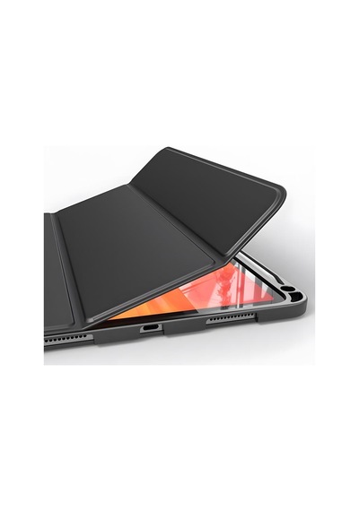 Apple Uyumlu iPad, Pro 12.9 2021 5.nesil Kılıf Deri Görünümlü Şık Tasarım Tablet Kılıfı Kapaklı Kılıf