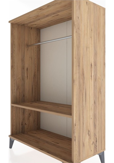 Hyperion Dolap Tek Raflı Tek Askılı 88x44x134 Çam-çam Çam