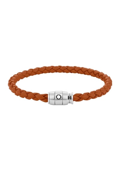 Montblanc Meisterstück Steel 3-ring Pas Rengi Deri Bileklik 13406 Kahverengi