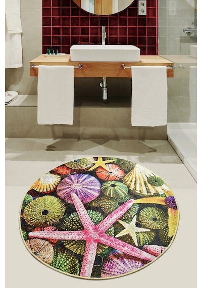 Estrella Djt Çap 100 Cm Banyo Paspası Çok Renkli
