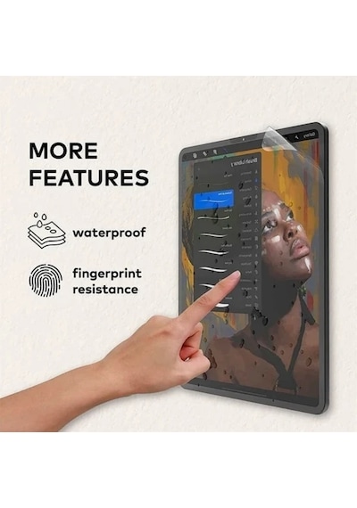 Apple Uyumlu iPad  Air 13 İnç 2024 M2 İle Paperlike Kağıt Hissi Yazım Çizim Ekran Koruyucu Film