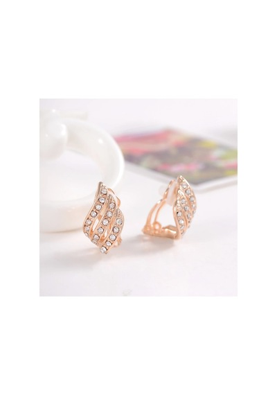 Amore Kristal Taşlı Kolye Küpe Yüzük Gelin Düğün Hediye Moda Rose Takı Seti Rose Gold
