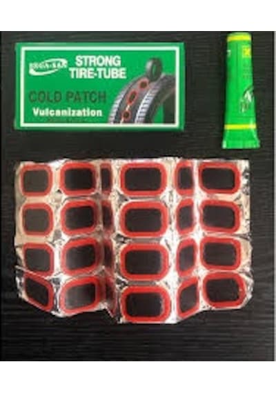 Bisiklet Araba İç Lastik Yaması Soğuk Yapıştırıcı Kiti 25 Parça Sarı - Siyah