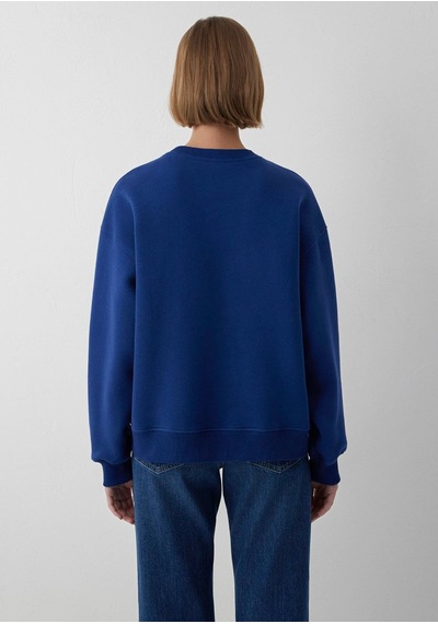 Mavi Bisiklet Yaka Logo Sweatshırt Koyu Saks Saks Kadın Sweatshirt M1s20131-70722