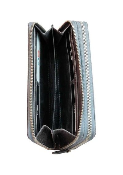 Guard Crazy Gri Hakiki Deri Çift Fermuarlı El Çantası // Grd260225wt1461 Çok Renkli