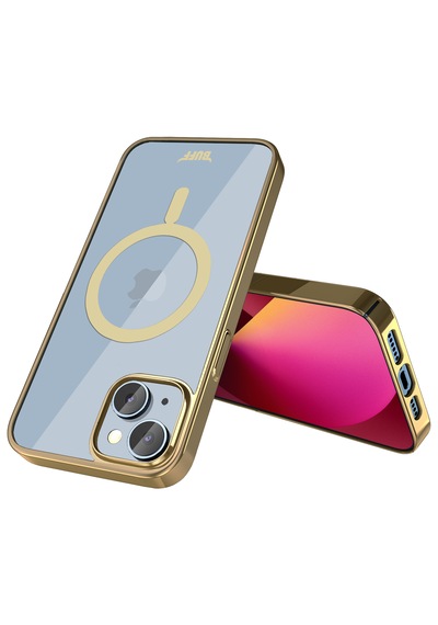 Apple Uyumlu iPhone Buff 13 Magsafe Slim Fit Kılıf Gold