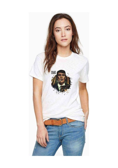 Peaky Bılnders Baskılı Beyaz Kadın Tshirt (534309924)