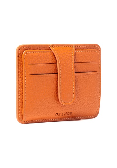 Turuncu Cüzdan & Kartlık Unisex 539 Grande Deri Cüzdan Kartlık