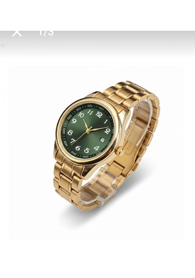 G.sport Polo Kadın Kol Saati Takvimli Altın - Yeşil
