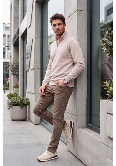 Buratti Pamuklu Normal Kalıp Normal Bel Jeans Erkek Kot Pantolon 2213f24parma Latte