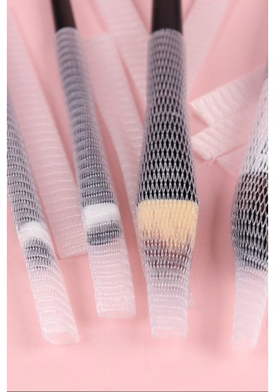 Mucit Home Makyaj Fırçası Koruyucu Far Allık Kontür Eyeliner Fırça Malzemeleri Ürünleri Koruyucu File Kapak Örgü Kılıf Set 20li