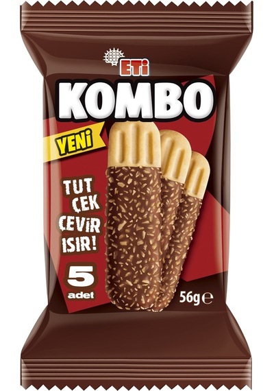 Eti Kombo Çikolatalı Bisküvi 18 x 56 G