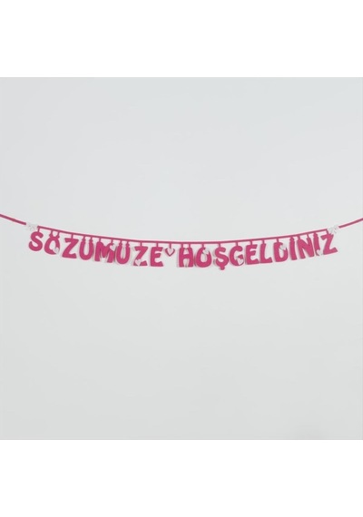 Sözümüze Hoşgeldiniz Keçe Yazı-mor N145 Çok Renkli