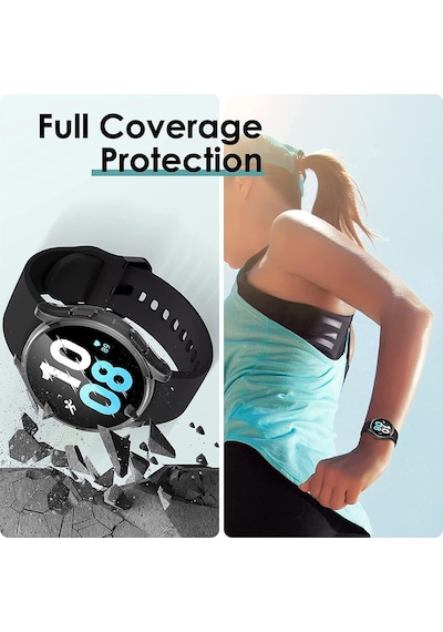 Samsung Galaxy Watch 5 Pro Sm-r920 İle Uyumlu Tam Kapatan Çerceve Pc Kasa Koruma Galaxy Watch 5 Pro İle Uyumlu Gard Çerçeve Siyah Çok Renkli