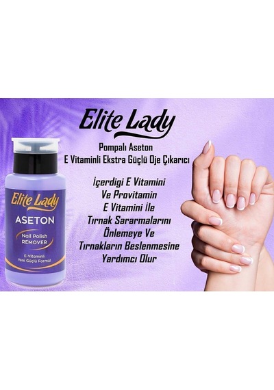 Elite Lady B5 Vitaminli + E Vitaminli + Keratin Aseton Pompalı 3 x 200 ML