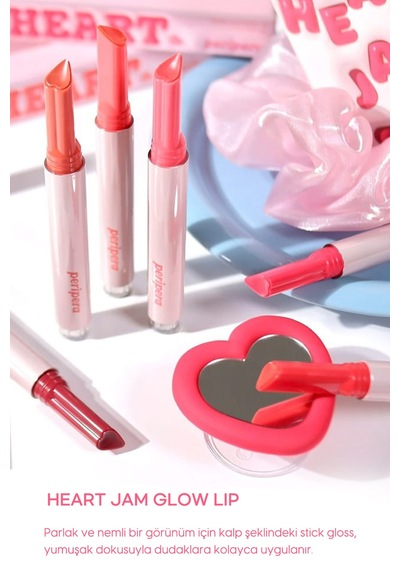 Yoğun Nemlendirici, Parlak Bitişli Balm Perıpera Heart Jam Glow Lip 2 Berry Milktea Berry Milktea