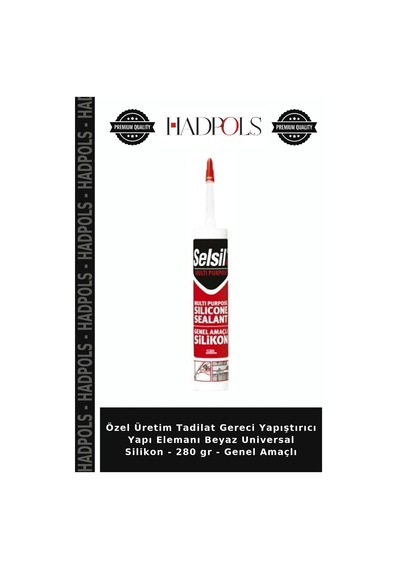 Özel Üretim Tadilat Gereci Yapıştırıcı Yapı Elemanı Beyaz Universal Silikon - 280 Gr - Genel Amaçlı