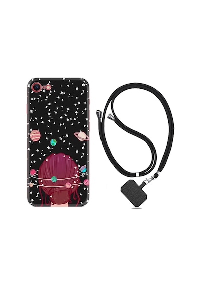 Apple Uyumlu iPhone Se 2020 Se 2020 Kılıf Boyun Askılı Space Woman 1311