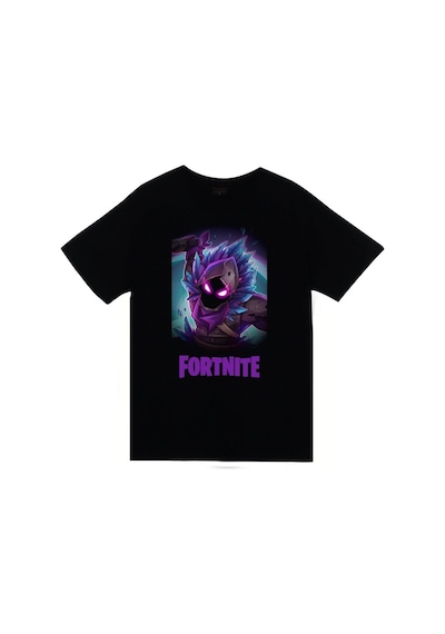 Stoned&Fame Unisex Siyah Fortnite Baskılı T-shirt SIYAH