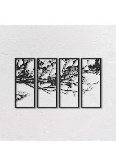 Doğanın Yükselişi Lazer Kesim Metal Duvar Tablo 60x100 Cm