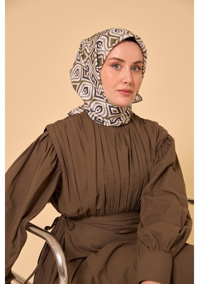 Silk Home Twill İpek Eşarp 11470-37 Olive, Çelik Mavisi, Lacivert, Beyaz