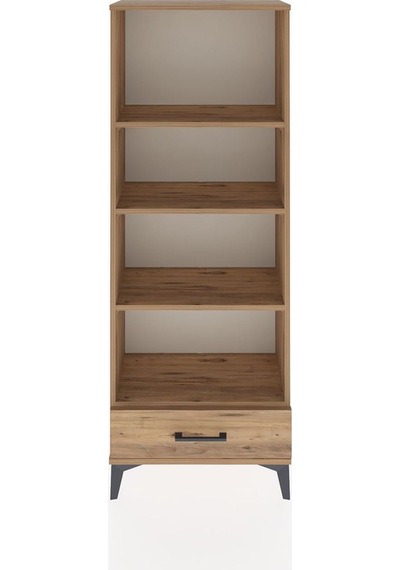 Arges Dolap 4 Raflı Tek Çekmeceli 60x30x163 Çam-çam Çam