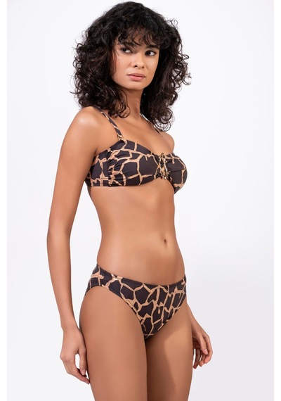 Endeep Kadın Kahverengi Straplez Bikini Takımı