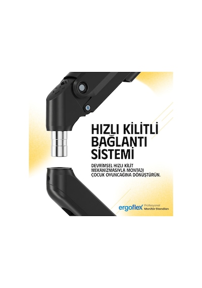 Ergoflex X16 Çift Kol 17-32 İnch 2-9 Kg Amortisörlü Monitör Standı 2026 Versiyon