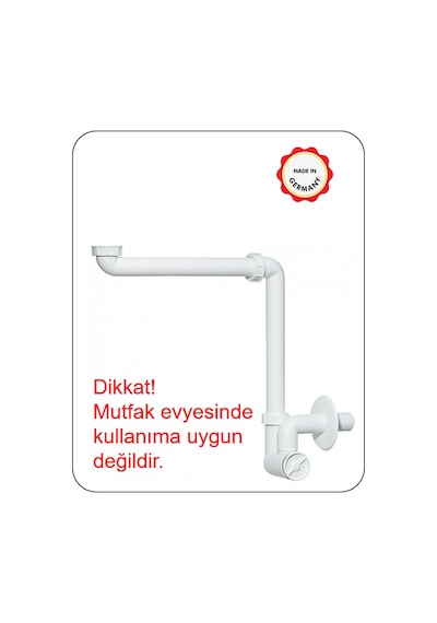 Dallmer yer kazandıran lavabo sifonu, kolay temizlenir, ayarlanabilir koku önleyici gider borulu