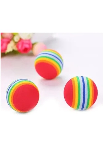 Justcheapstore Sünger Kedi Köpek Çiğneme Ve Oyun Topu 4 Adet