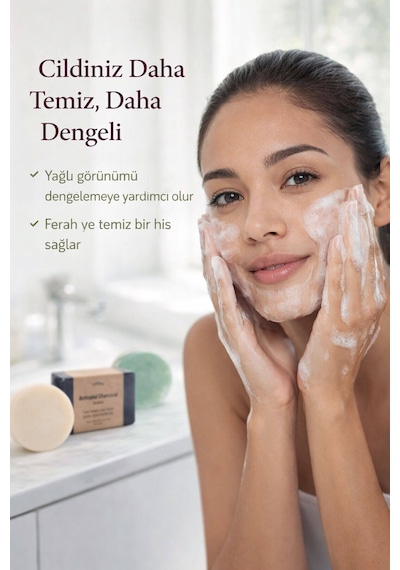 Doğal Sabun Seti 3 Lü Bakım Paketi Aktif Karbon /çay Ağacı /keçi Sütlü Keçi Sütü