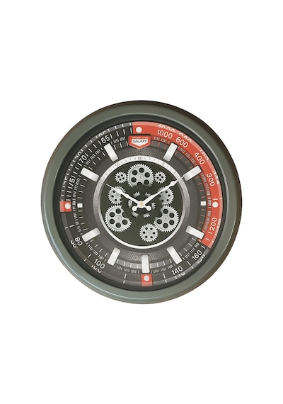 Galaxy Premium Sport Serisi Metal Çarklı Duvar Saati 60 Cm Gri Karışık Renkli