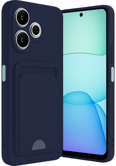Xiaomi Redmi 13 4g Uyumlu Kılıf Kelvin Kartvizitli Silikon - Lacivert