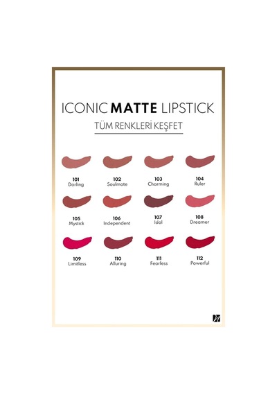 Note Iconic Matte Lipstick 105 Mystick